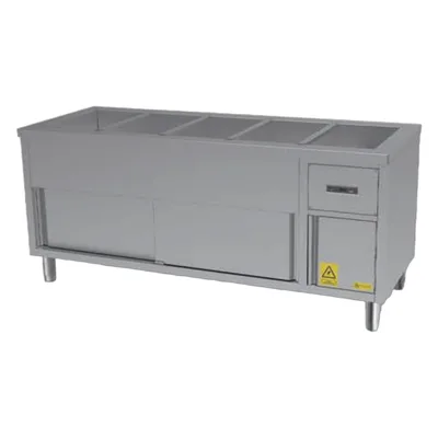 Five-Compartment Controlled Food Serving Counter